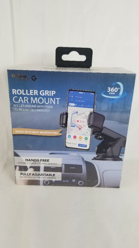 Photo 2 of Gabba Goods Roller Grip Car Mount – Long Neck, 360° Rotatable Car Phone Mount - Adjustable Cell Phone Car Mount, Universal Size, Compatible with Samsung, iPhone, GPS 