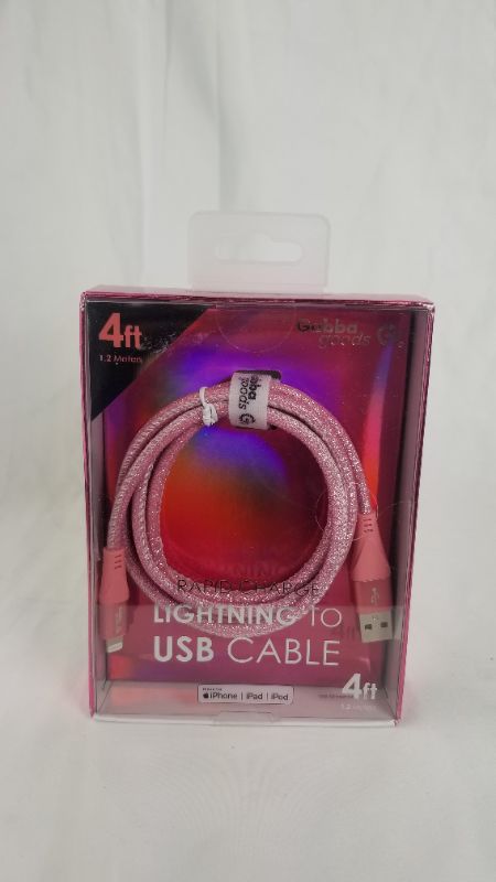 Photo 1 of SPARKLY PINK 4 FOOT LIGHTNING CHARGER FOR APPLE 