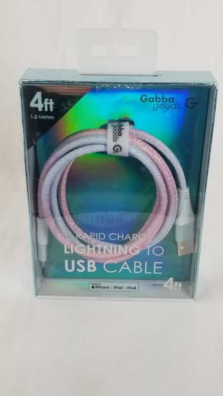 Photo 1 of MULTI COLOR AND SPARKLY 4 FOOT LIGHTNING CHARGER FOR APPLE 