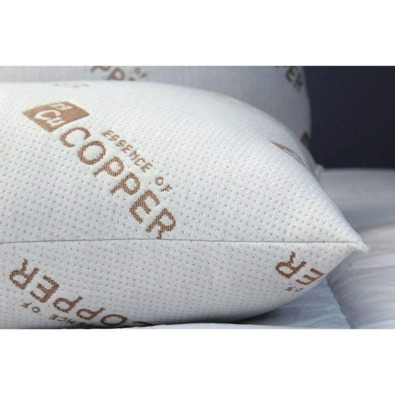 Photo 2 of ONE COPPER INFUSED ANTIMICROBIAL AND HYPOALLERGENIC PILLOW PROTECTS AGAINST ORDERS FUNGUS AND BACTERIA MADE FROM COTTON POLYESTER AND MODACRYILC COPPER 20 INCHES WIDE X 28 INCHES LONG NEW
