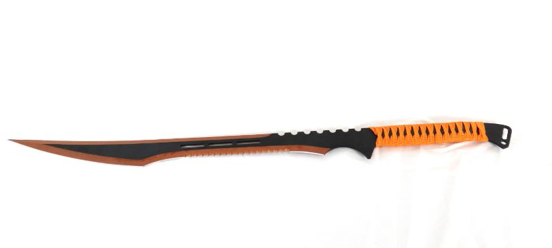 Photo 1 of ORANGE ZOMBIE SWORD WITH CASE NEW 