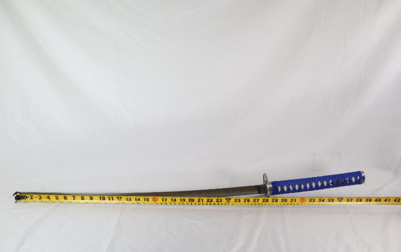 Photo 3 of 39 INCH BLACK AND BLUE KATANA SWORD 