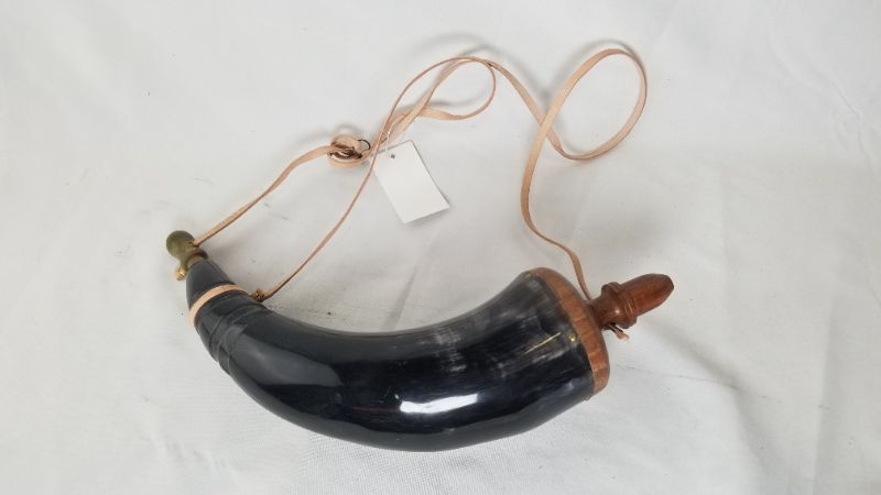 Photo 1 of 10 INCH BLACK POWDER HORN NEW