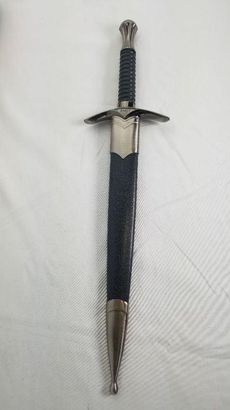 Photo 2 of 13.5 INCH BLACK AND SILVER DAGGER NEW