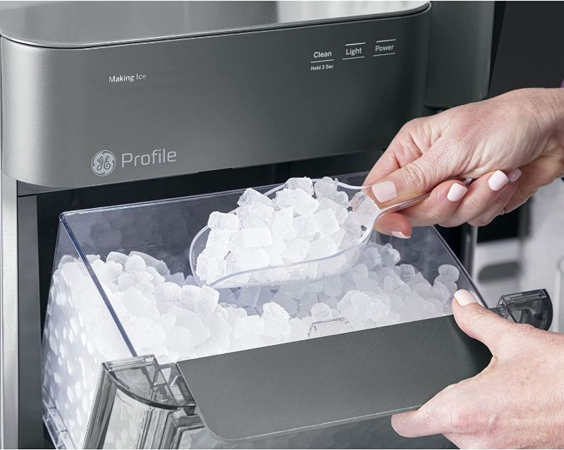 Photo 3 of GE Profile Opal 2.0 | Countertop Nugget Ice Maker with Side Tank | Ice Machine with WiFi Connectivity | Smart Home Kitchen Essentials | Stainless Steel