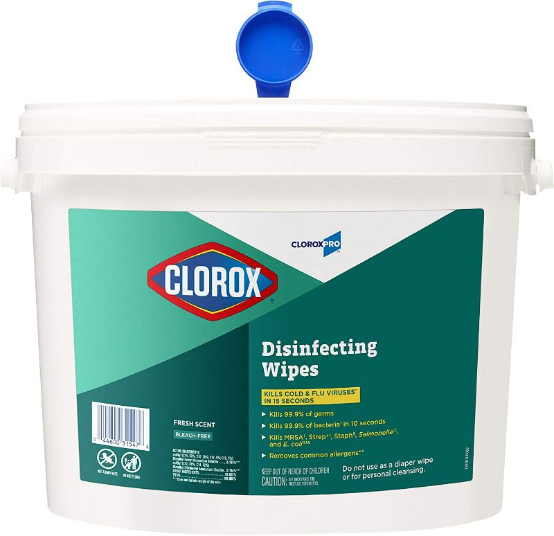Photo 4 of CloroxPro Disinfecting Wipes, Clorox Industrial Cleaning, Disinfectant Wipes, Fresh Scent - 700 Wipes - 31547