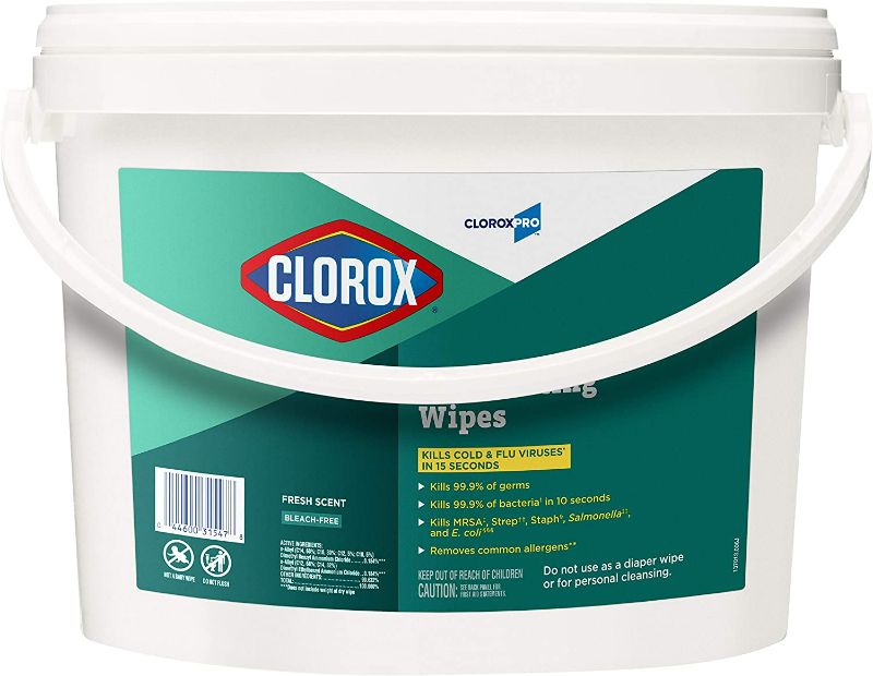 Photo 3 of CloroxPro Disinfecting Wipes, Clorox Industrial Cleaning, Disinfectant Wipes, Fresh Scent - 700 Wipes - 31547
