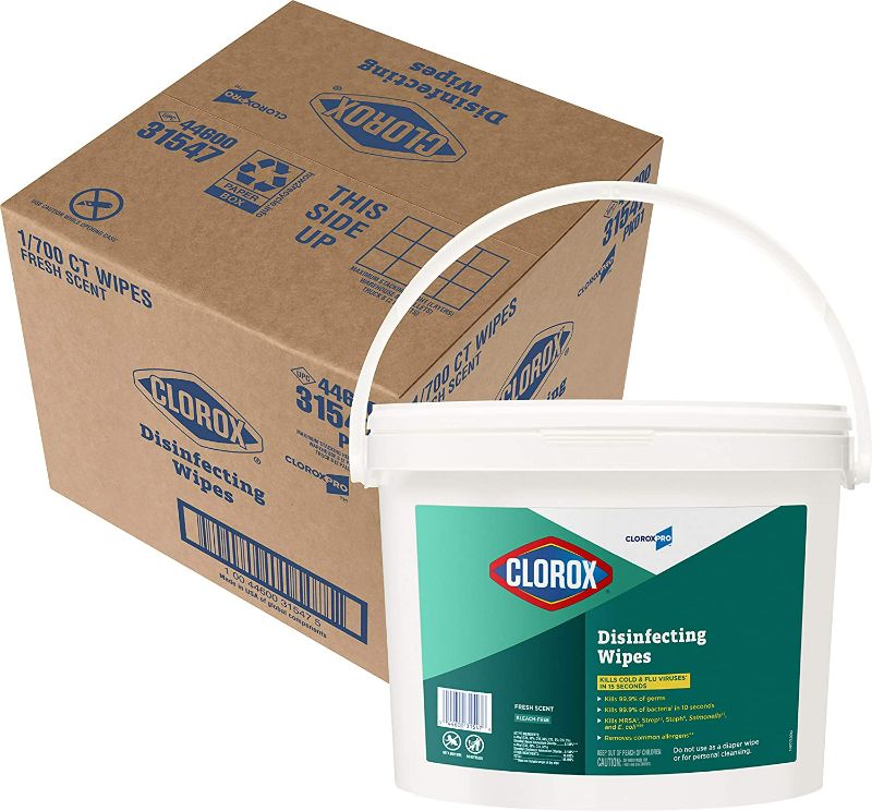 Photo 1 of CloroxPro Disinfecting Wipes, Clorox Industrial Cleaning, Disinfectant Wipes, Fresh Scent - 700 Wipes - 31547