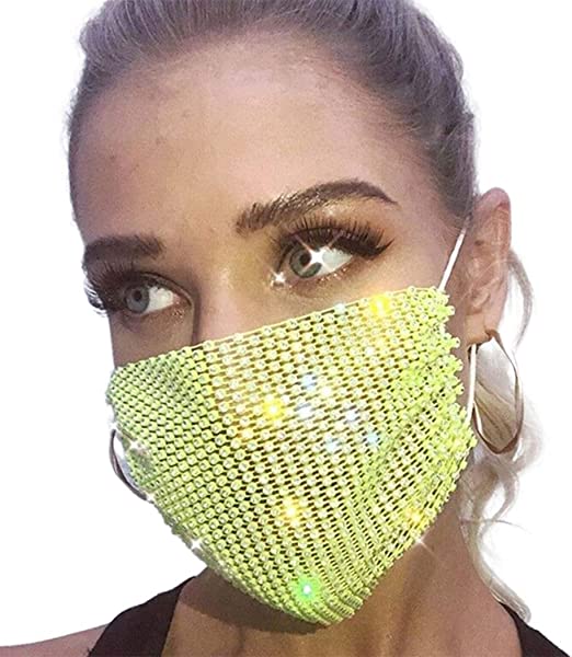 Photo 1 of Barode Sparkly Rhinestones Mesh Mask Masquerade Sheer Crystal Halloween Masks for Women and Girls New