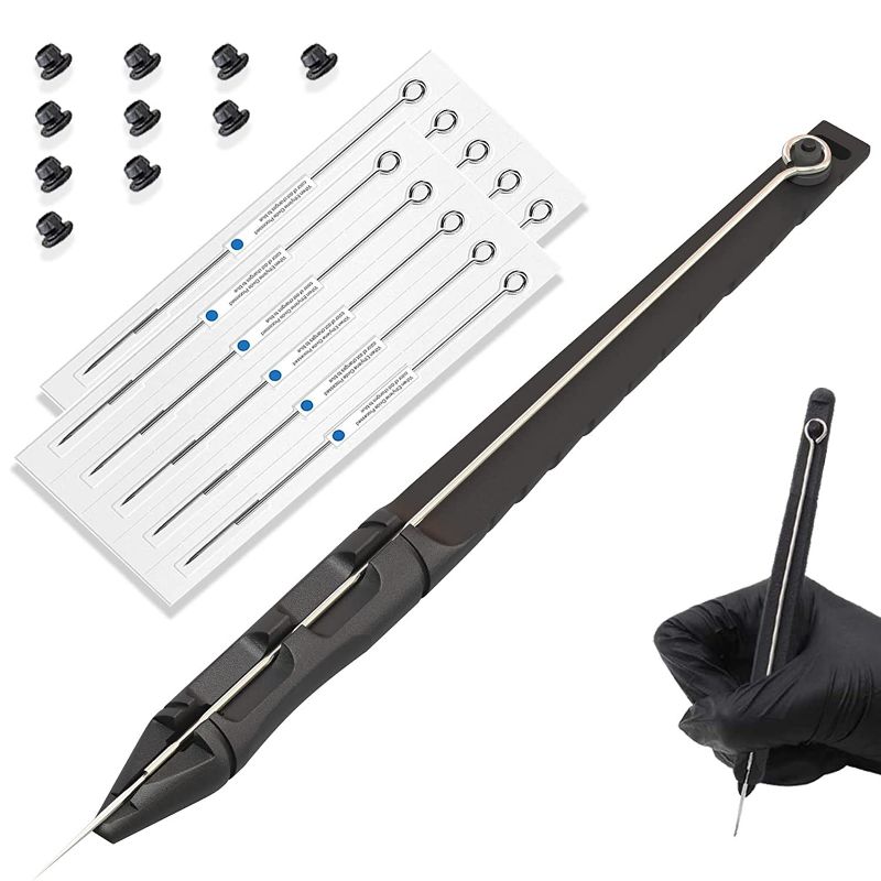 Photo 1 of Romlon Professional Hand Stick and Poke Kit Stick n Poke Kit Complete DIY Kit for Art Supplies 10 needles New