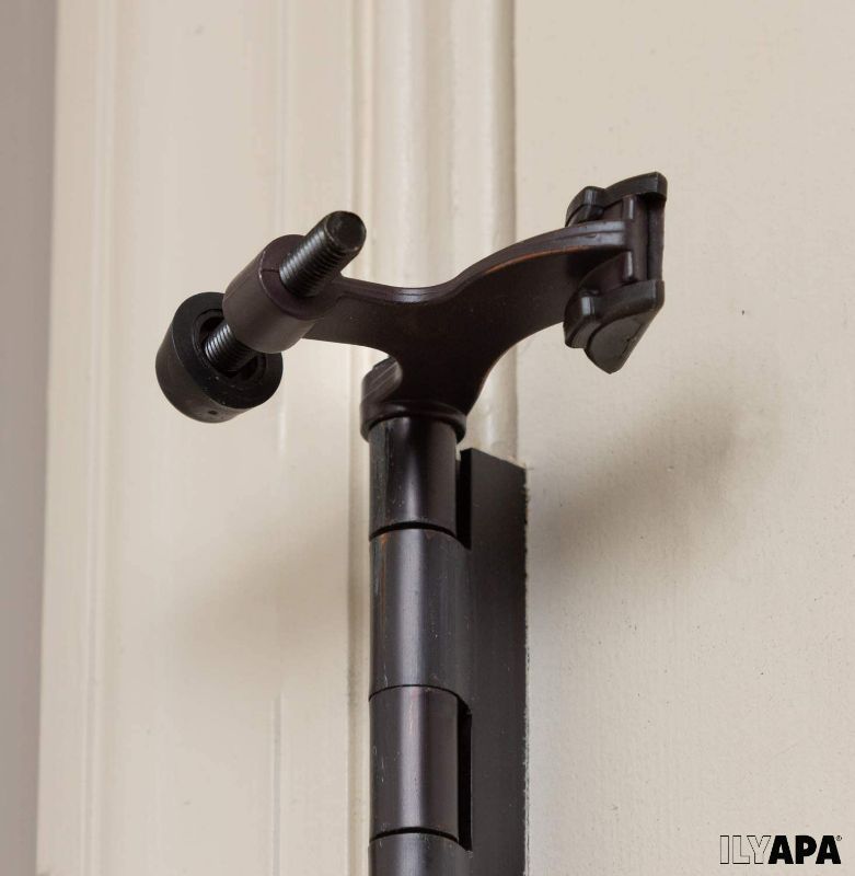 Photo 3 of Ilyapa 6 Pack Hinge Pin Oil Rubbed Bronze Door Stops -Heavy Duty Adjustable Door Stopper 2-1/2" x 1-3/4”,with Black Rubber Bumper Tips new