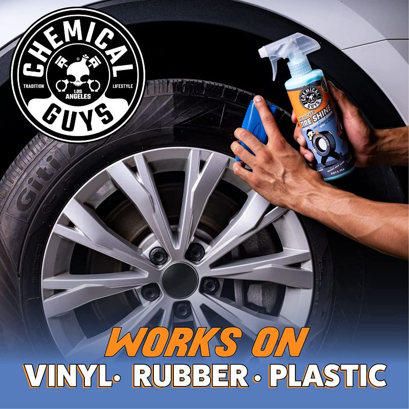 Photo 4 of Chemical Guys TVD11316 Tire Kicker Sprayable Extra Glossy Tire Shine (Works on Rubber, Vinyl & Plastic) Safe for Cars, Trucks, Motorcycles, RVs & More, 16 fl oz New