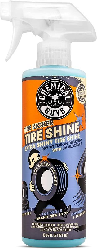 Photo 1 of Chemical Guys TVD11316 Tire Kicker Sprayable Extra Glossy Tire Shine (Works on Rubber, Vinyl & Plastic) Safe for Cars, Trucks, Motorcycles, RVs & More, 16 fl oz New