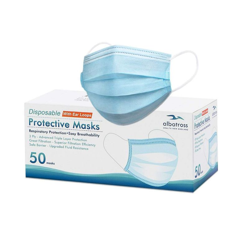 Photo 1 of 50 pack of disposable protective face masks (non-medical) New