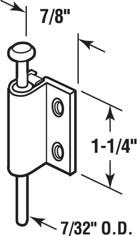 Photo 2 of Defender Security U 9874 Sliding Door Lock, Push-Pull, White Finish New