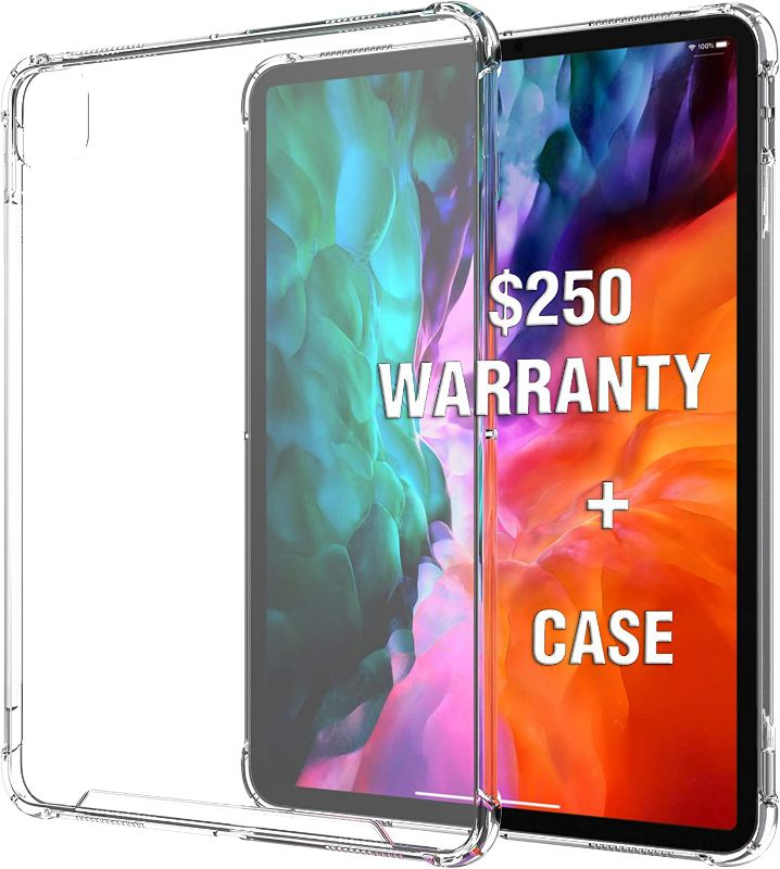 Photo 1 of LUVVITT iPad Pro 12.9 Case 2020 with $250 Warranty Clear View Cover with Shockproof Drop Protection Slim Hybrid TPU Gel Bumper and Hard PC Scratch Resistant Back new