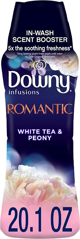 Photo 1 of Downy Infusions Laundry Scent Booster Beads for Washer, Romantic, White Tea & Peony, 20.1 Oz New