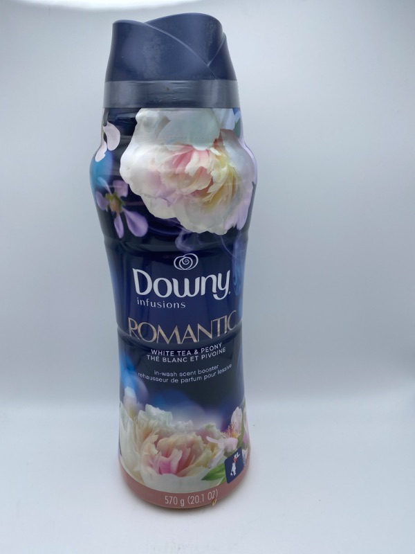 Photo 5 of Downy Infusions Laundry Scent Booster Beads for Washer, Romantic, White Tea & Peony, 20.1 Oz New