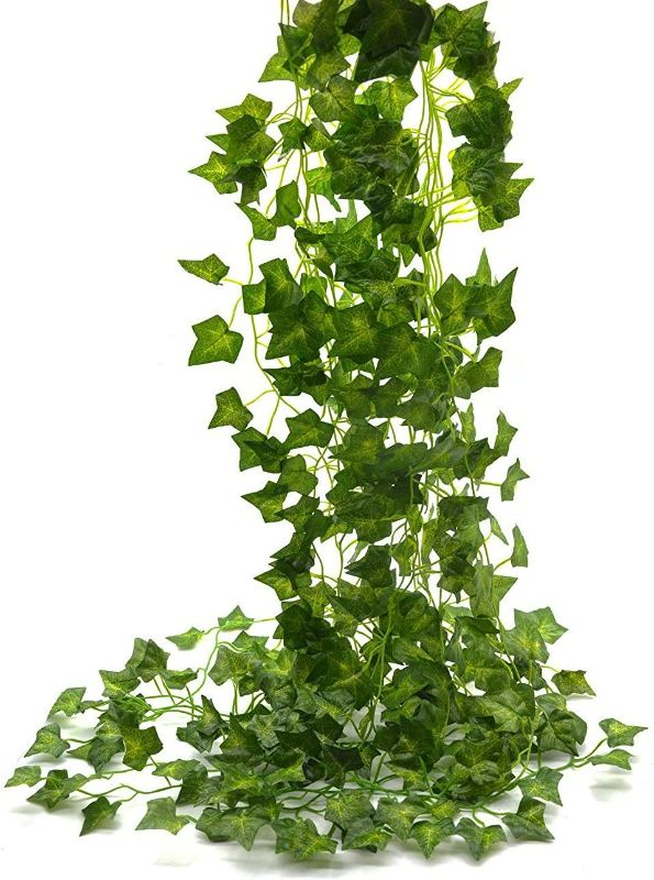 Photo 1 of Beebel Ivy Garland 85Ft 12 Strands Artificial Fake Ivy Leaves Greenery Leaves Hanging Vines Plant Leaves Garland Home Garden Poison Ivy Costume New