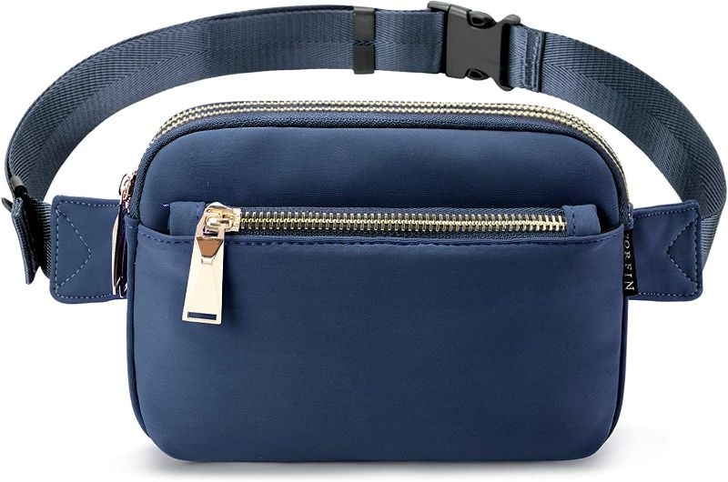 Photo 1 of ZORFIN Fanny Packs for Women Men, Crossbody Fanny Pack, Belt Bag with Adjustable Strap, Fashion Waist Pack for Outdoors/Workout/Traveling/Casual/Running/Hiking/Cycling (Dark Blue) New