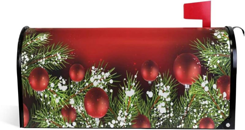 Photo 1 of WOOR Christmas Tree Decoration Red Magnetic Mailbox Cover Oversized for Garden Yard Outdoor Decorations-20.8" x 25.5" New