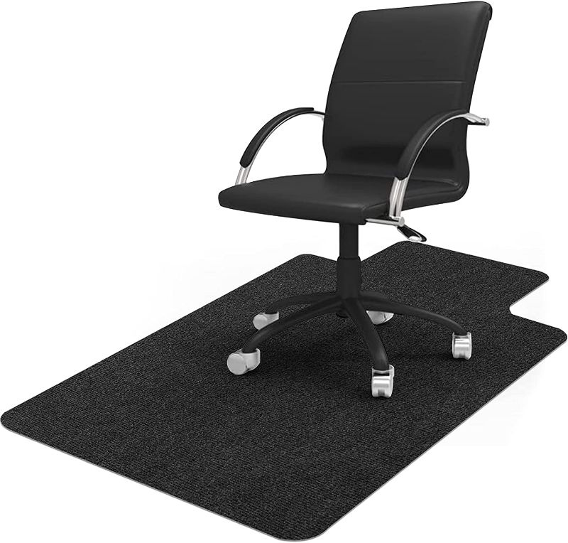 Photo 1 of Vicwe Office Chair Mat, 1/6" Thick 48" x 36" with Lip Multi-Purpose Desk Chair Mat for Hardwood Floor, Upgraded Version (Dark Gray, 36"x48" with Lip) New