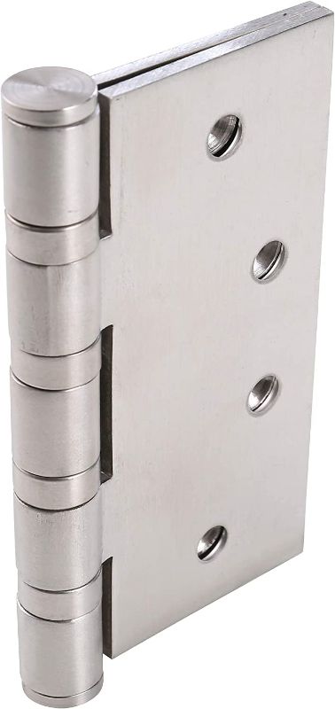 Photo 4 of UHPPOTE Stainless Steel Door Hinges 4inches x 4inches with Soft Close Ball Bearing - Squared Conners - Brushed Finish (Pack of 2) New