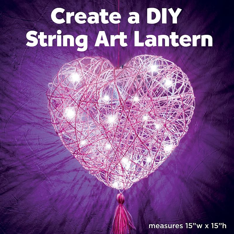 Photo 3 of Creativity for Kids String Art Heart Light - Create a Heart Shaped String Art Lantern - String Art Kids for Kids Pink New