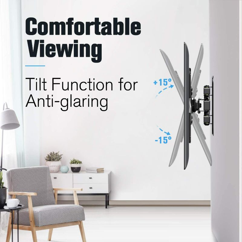 Photo 3 of Mounting Dream Monitor Wall Mount for Most 17-39 Inch (Some up to 42 inch)?UL Listed TV Mount TV Bracket with Articulating Arms Tilt Swivel Extension Rotation, Up to VESA 200x200mm and 33 lbs, MD2462 New
