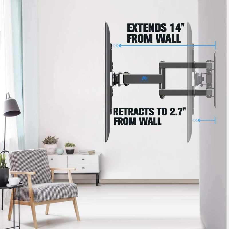 Photo 2 of Mounting Dream Monitor Wall Mount for Most 17-39 Inch (Some up to 42 inch)?UL Listed TV Mount TV Bracket with Articulating Arms Tilt Swivel Extension Rotation, Up to VESA 200x200mm and 33 lbs, MD2462 New