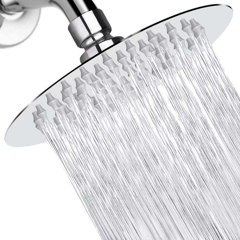 Photo 1 of High Pressure Shower Head, 6 Inch Rain Showerhead, Ultra-Thin Design-Best Pressure Boosting-Awesome Shower Experience, NearMoon High Flow Stainless Steel Rainfall Shower Head (Chrome Finish) New