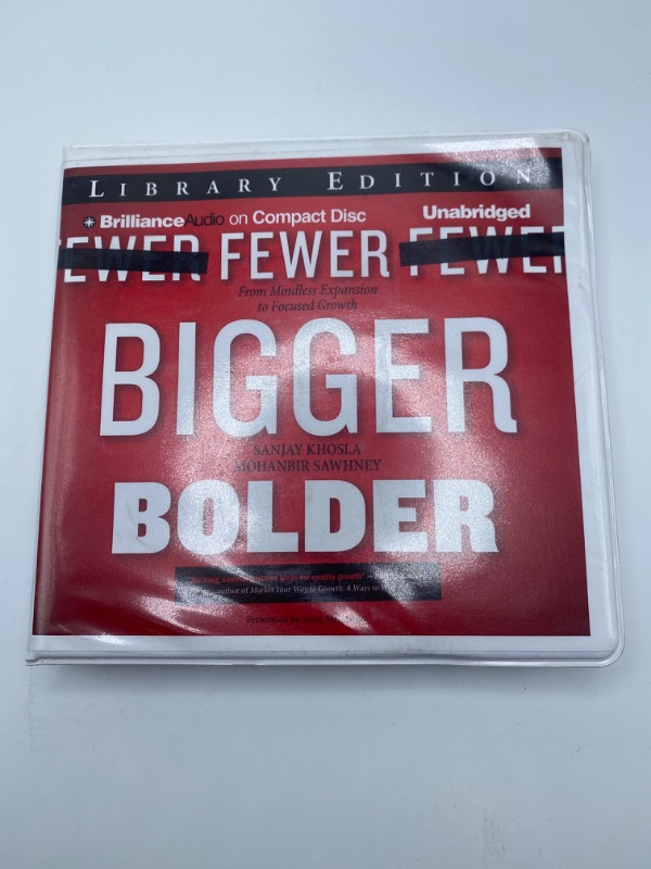 Photo 1 of Fewer, Bigger, Bolder: From Mindless Expansion to Focused Growth Audio CD – CD, July 7, 2015 