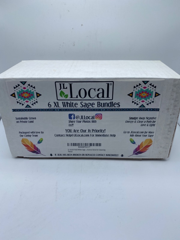 Photo 1 of JL Local Wanderlust 9” White Sage Smudge Stick - Extra Large Smudging Wand Incense Stick for Cleansing, Purifying, Healing, Meditation, Yoga, Blessing (6 Pack) New