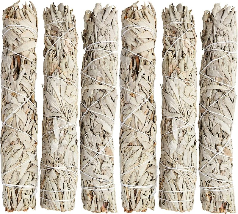 Photo 1 of JL Local Wanderlust 9” White Sage Smudge Stick - Extra Large Smudging Wand Incense Stick for Cleansing, Purifying, Healing, Meditation, Yoga, Blessing (6 Pack) New