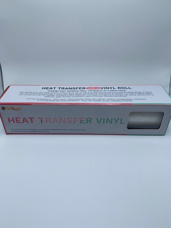 Photo 6 of Heat Transfer Vinyl White HTV Rolls - 12" x 20ft White Iron on Vinyl for All Cutter Machine, White HTV Vinyl for Shirts - Easy to Cut & Weed for Heat Vinyl Design New