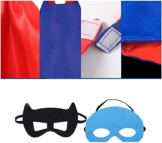 Photo 4 of COTATERO Kids Dress Up Superhero Capes Sets & Slap Bracelets for Children Costumes Halloween Birthday Gifts Party 8pcs New