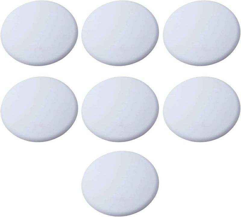 Photo 1 of Strongest Wall Door Handle Stopper Set. 7 Pieces of White Silicone Door Knob 1.57", Round Wall Shield Cushion. Wall Protector for Door Handle. Guard Door Bumper Wall Protector Rubber. Self Adhesive New