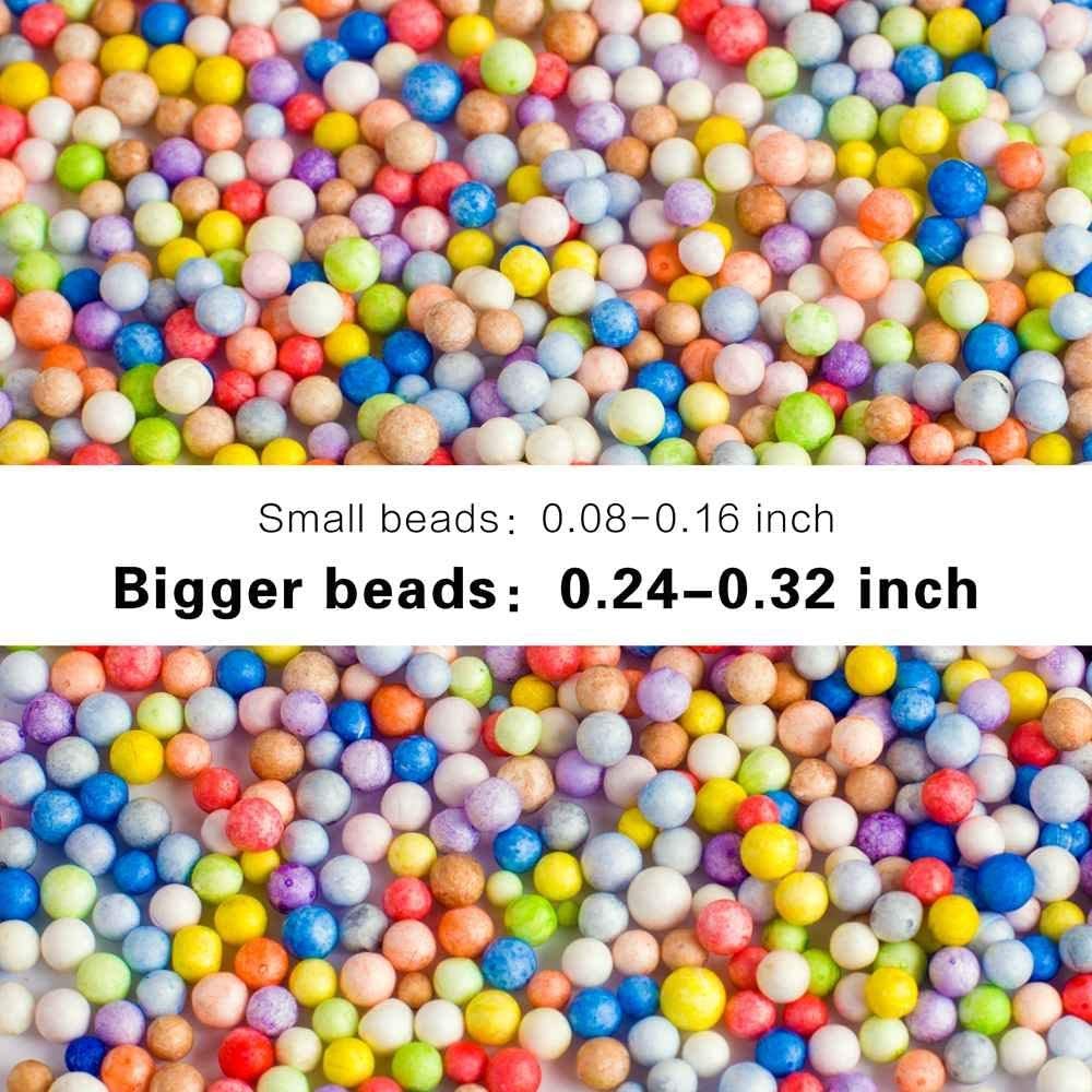 Photo 3 of Foam Balls for Slime,16 Sets with Slime Tools (120000 pcs) 0.08-0.32 inch Colorful Styrofoam Balls Beads Mini Small Foam Beads for Slime Decorative Ball Arts DIY Crafts Supplies for Homemade Slime New