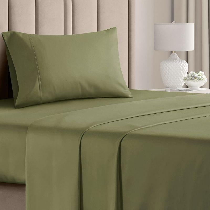Photo 1 of 400 Thread Count Cotton - Twin XL Size Sheet - 100% Cotton Sheets - 400-Thread-Count - Sateen Cotton - Deep Pocket Cotton Bed Sheets - Silky & Soft Cotton - Hotel Quality Cotton Sheet for Twin XL Beds new