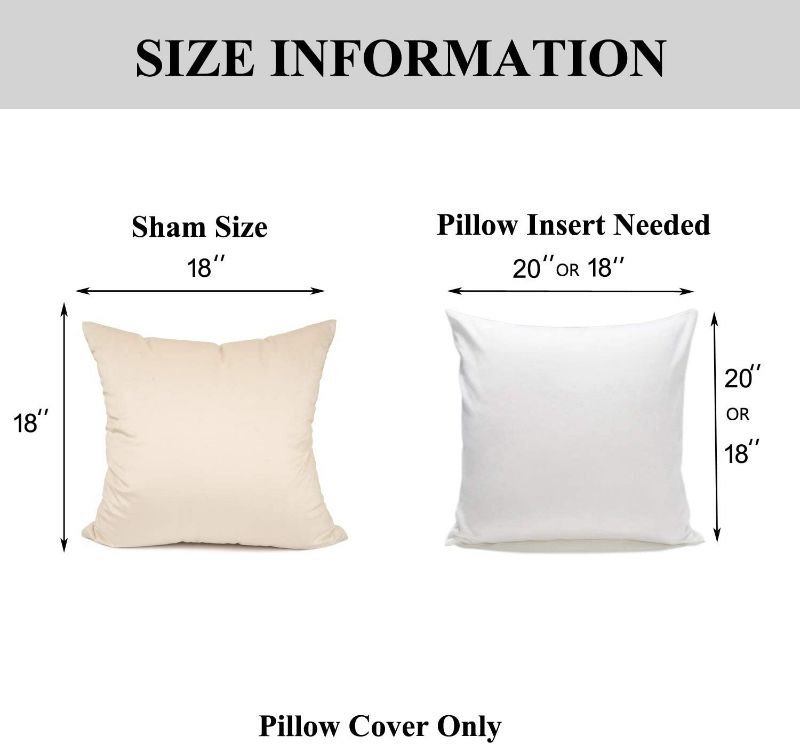 Photo 3 of YOUR SMILE Pack of 2 Velvet Pure Color Pillow Covers Decorative Square Pillowcase Soft Solid Cushion Case for Sofa Bedroom Car (Beige, 18''x18'') New