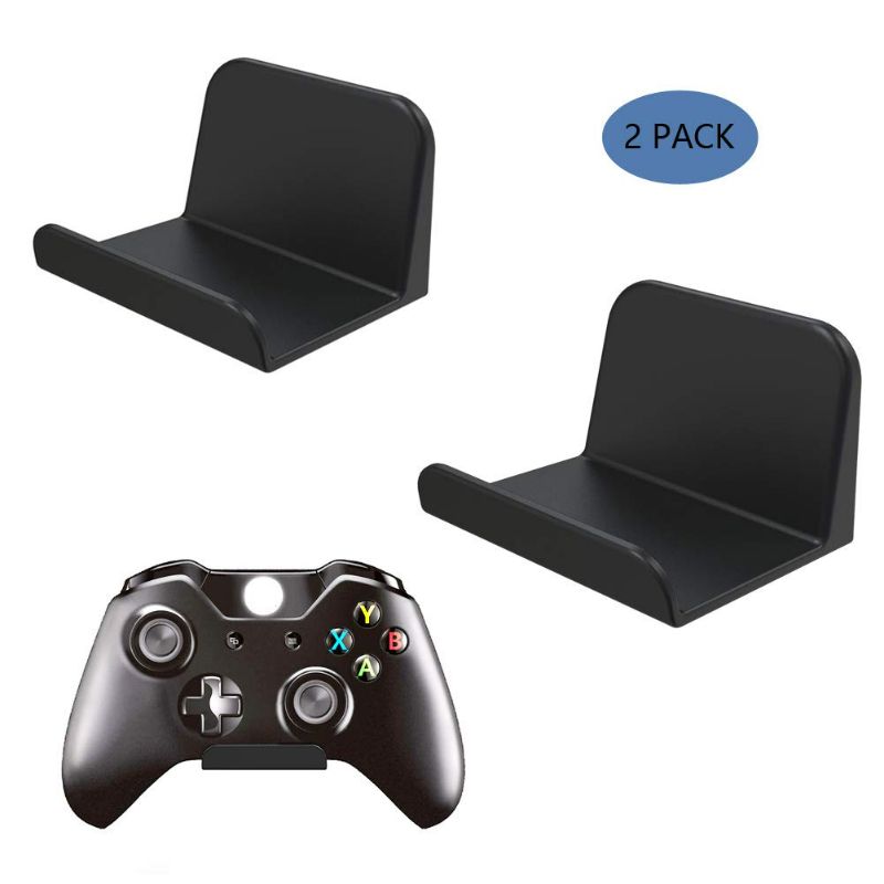 Photo 1 of WGOAL Game Controller Wall Mount Stand Holder (2 Pack) Compatible for Xbox One PS4 PlayStation Steam Nintendo Switch Pro Elite PC Controller Headsets, Universal Video Game Controller Accessories Black New