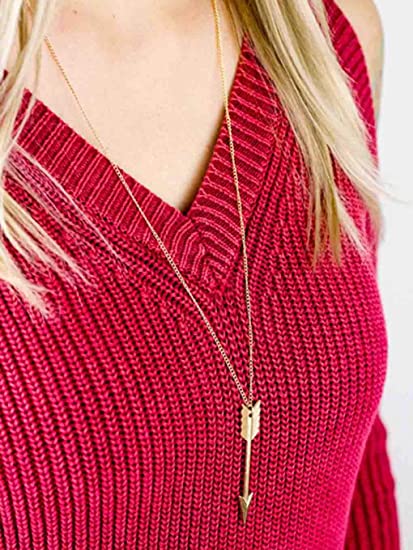 Photo 2 of Tgirls Simple Long Chain Arrow Necklace With Pendant for Women and Girls XL-49 new 