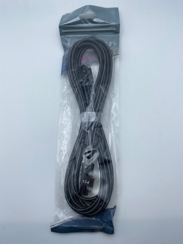 Photo 3 of CableMod E-Series Pro ModMesh Sleeved 8-pin PCI-e Cable for EVGA G5 / G3 / G2 / P2 / T2 (Carbon, 60cm) New