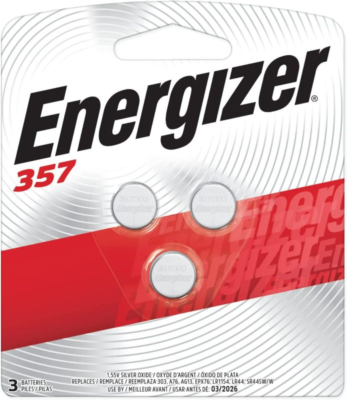 Photo 3 of Energizer 357 Batteries, 357 Battery, 3 Count New