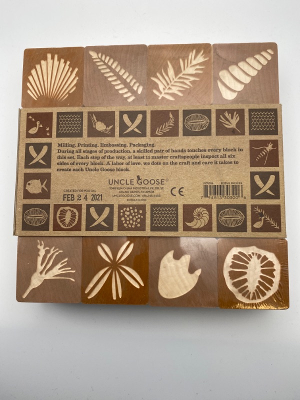 Photo 1 of Uncle Goose Fossil Blocks Game - Made in The USA New