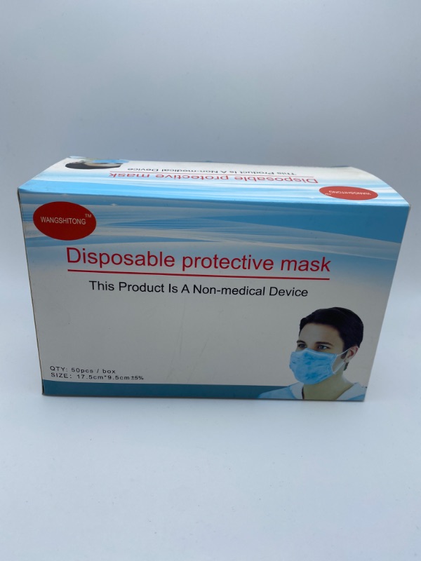 Photo 4 of Disposable 3ply Face Mask (50 Pack) USA Stock New