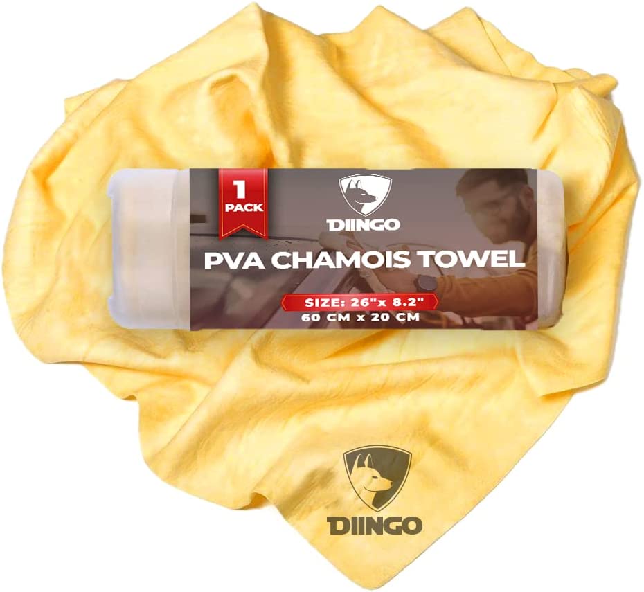 Photo 1 of DIINGO Premium PVA Chamois Towel Super Absorbent for Car Quick Dry and Multipurpose Cleaner (Small - 26" x 8.2")… New