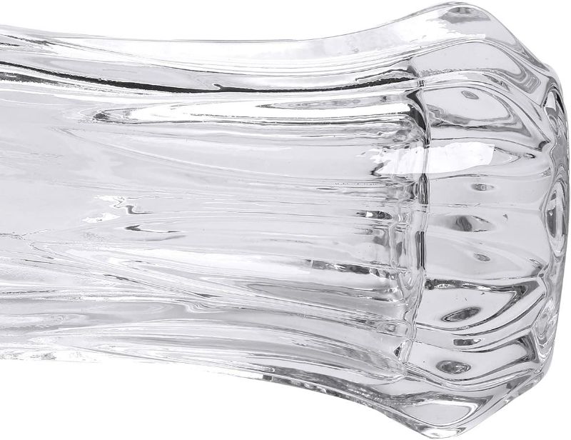 Photo 4 of Slymeay Flower Vase Tulips Pattern Large Size Glass Thickening Design Home Decor,Wedding vase or Gift - 9.4" High x4.9 Wide,Clear,with Color Box New