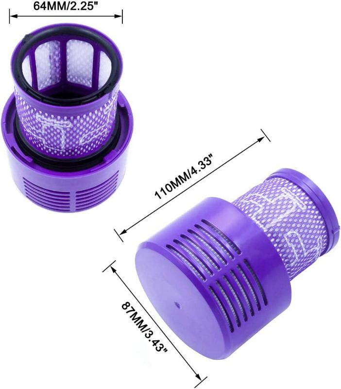 Photo 4 of UPGRADED VERSION 3 PACK HEPA Replacement V10 Filters Compatible with Dyson V10 Cyclone series, V10 Absolute, V10 Animal, V10 Total Clean, V10 Motorhead, SV12, Part No. 969082-01, Washable and Reusable New