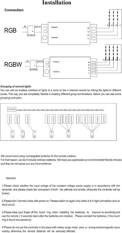 Photo 4 of LGIDTECH FUT037 Miboxer RGB LED Strip Light 2.4GHz RF Wireless 4-Zone Controller Receiver Box,Used to 5050 2538 3528 LED Strips Light.Work with FUT096 B3 WL-Box1 Gateway,Compatible with Alexa via hub New